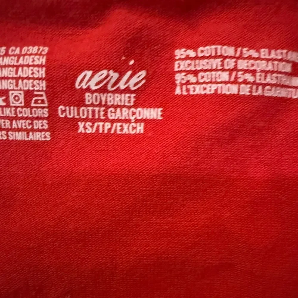 Aerie size XS red Be Merry boybrief panties